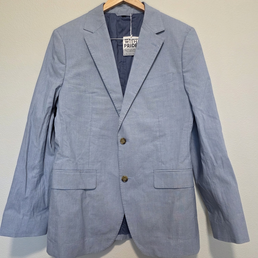 Bonobos Men's Chambray Blue Blazer 40R